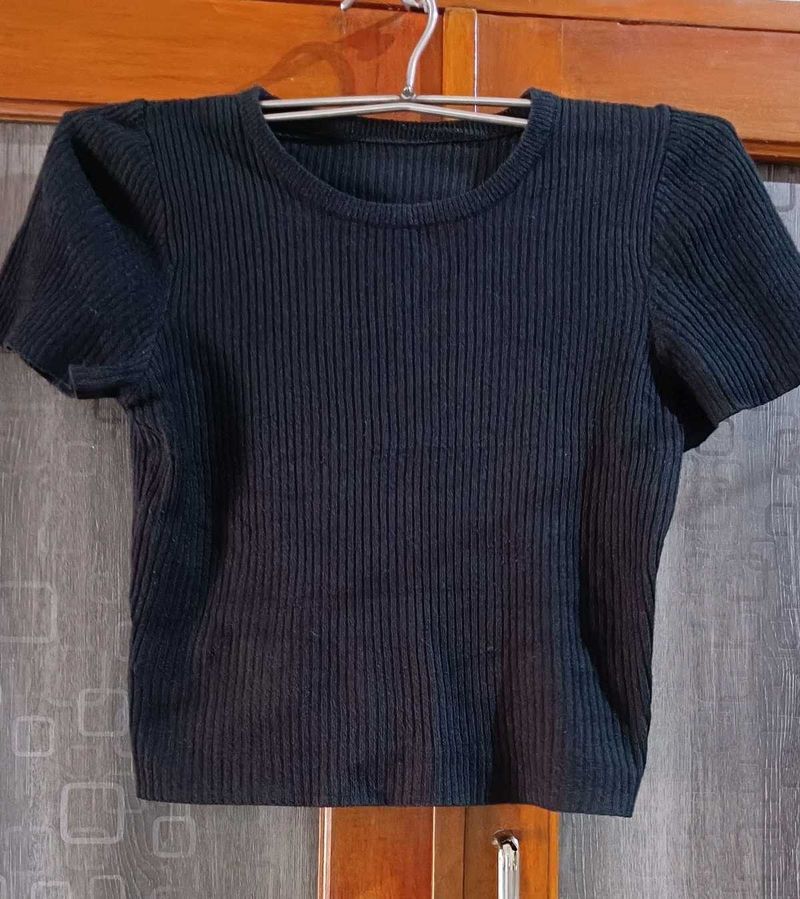 Black Crop Top For Women ❤️