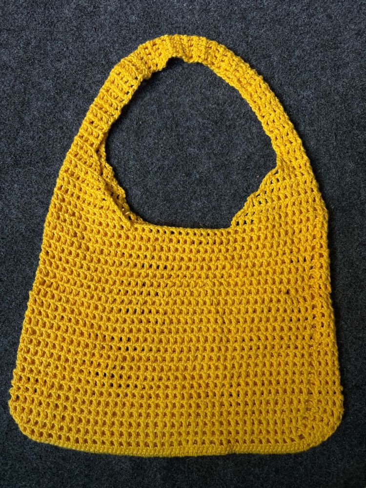 Yellow Crochet Handbag