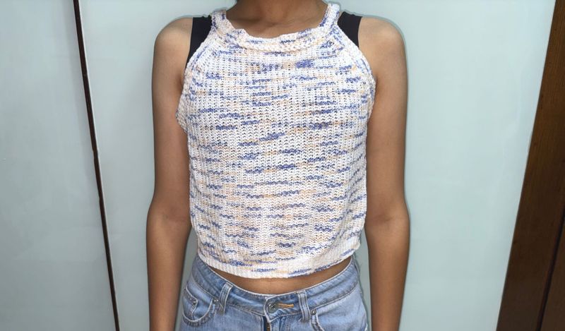 Cropped Knit Tank Top