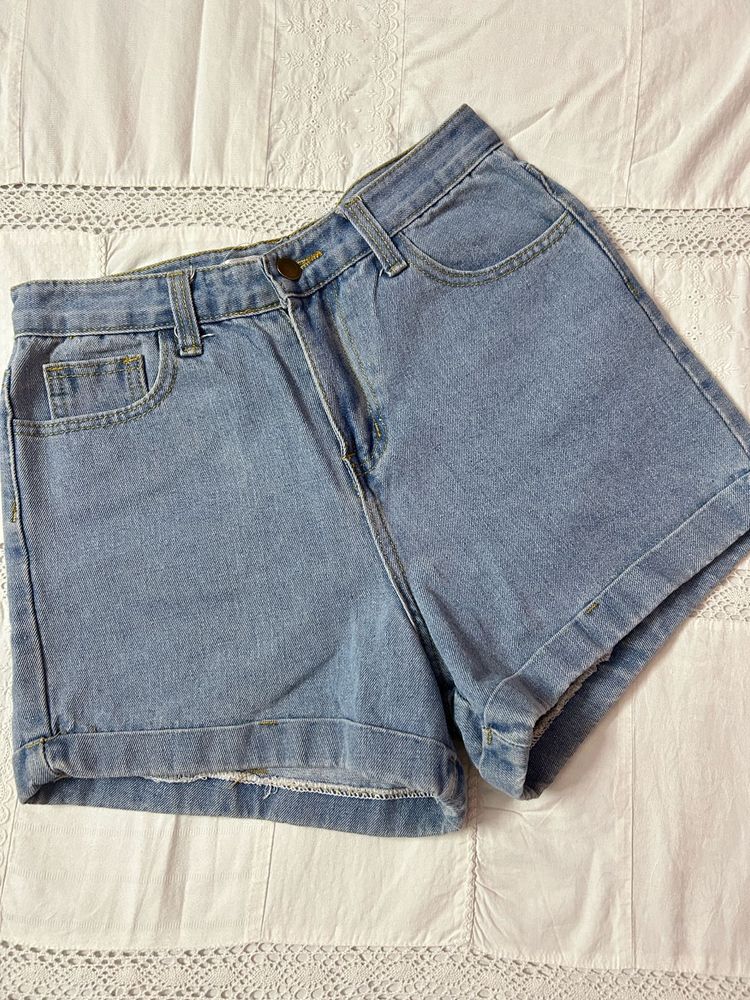 Blue Denim Shorts