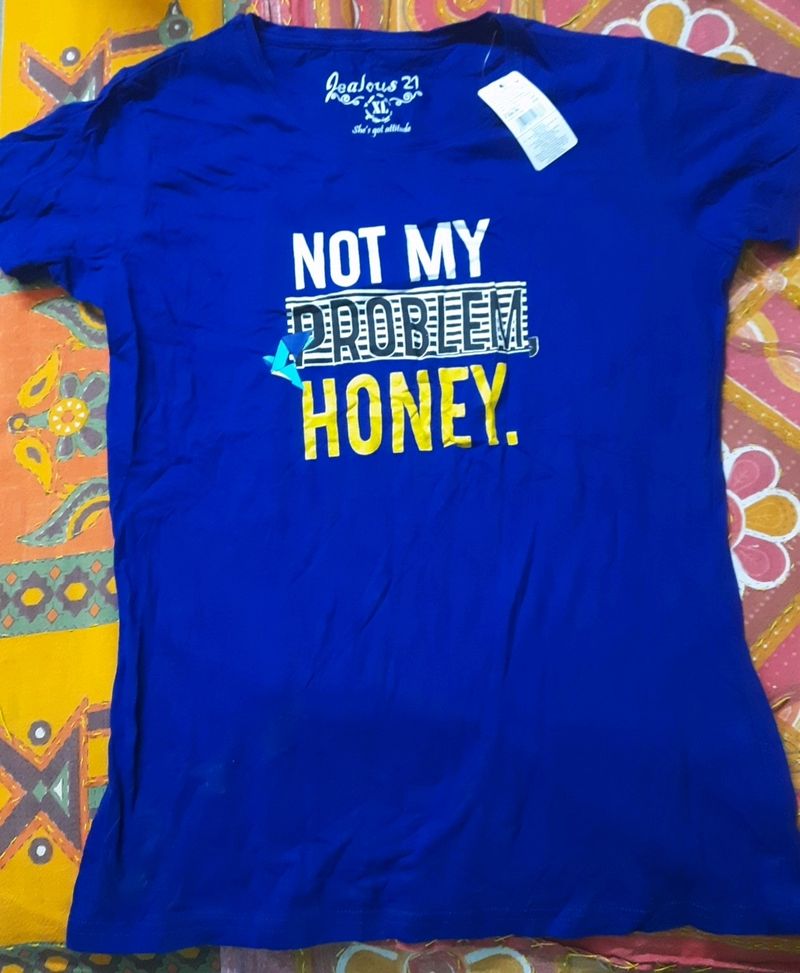 Brand: Jealous 21. XL. Stretchable. Fitted. Ladies Tshirt. Latest Fashion.