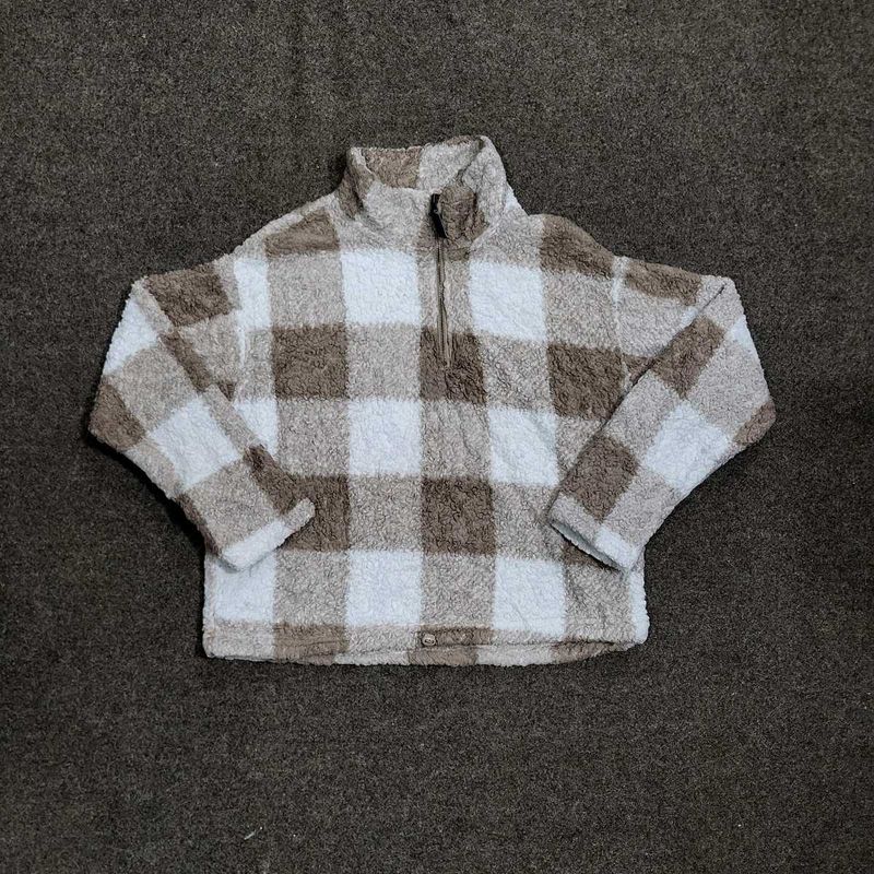 Cozy Plaid Sherpa Pullover