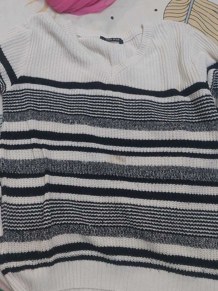 Striped Knit Sweater
