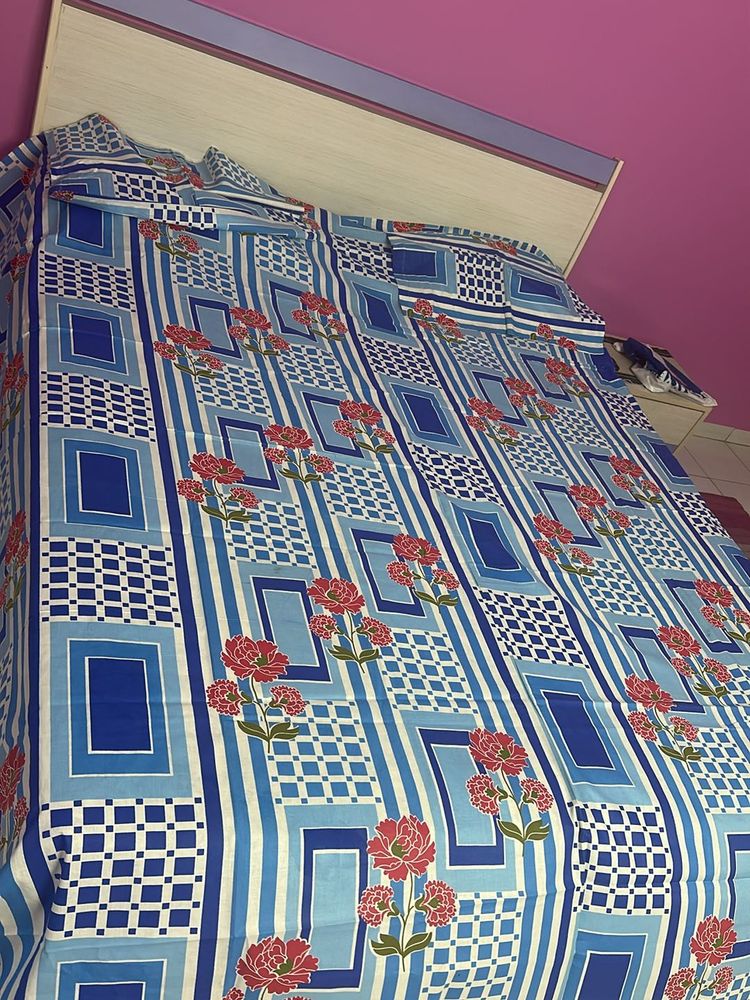 Double bedsheet + 2 Pillow Covers