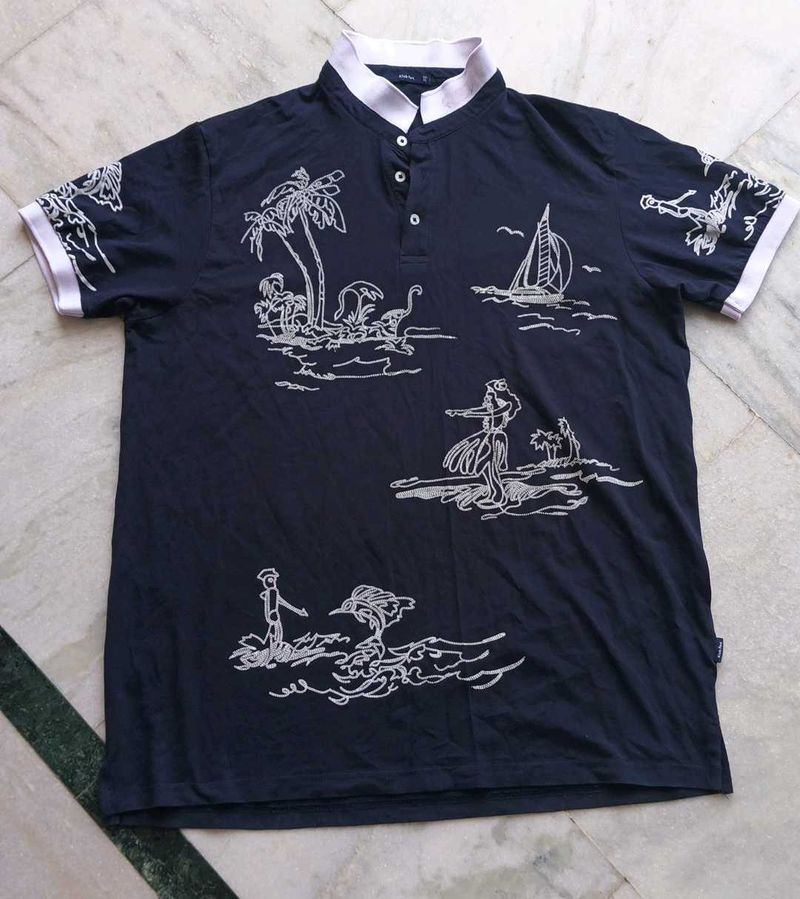 Novelty Print Polo Shirt