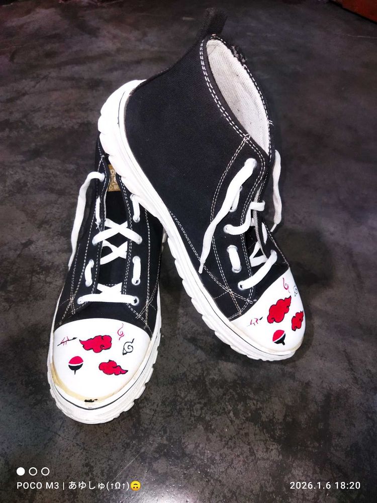 Anime Custom Sneakers Akatsuki edition