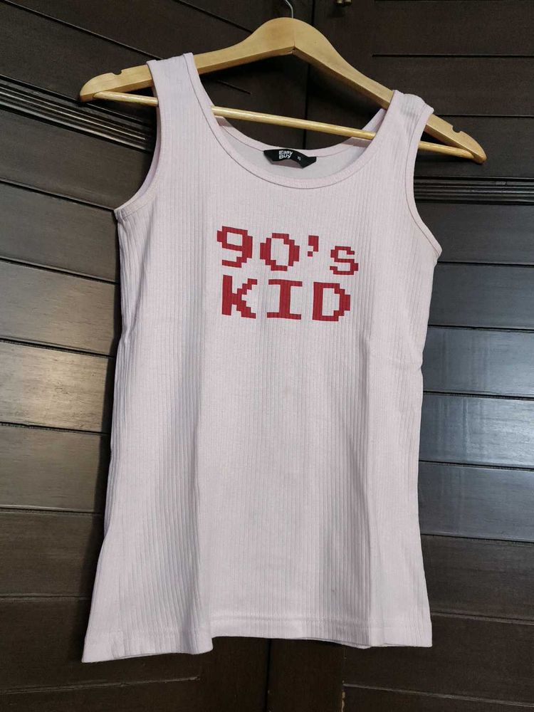 Easybuy women pink casual tank top