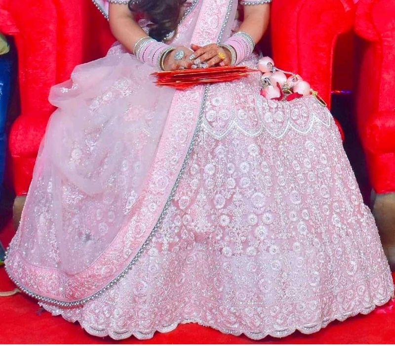 Beautiful Pink Designer Lehngaa With Heavy Flayer.
