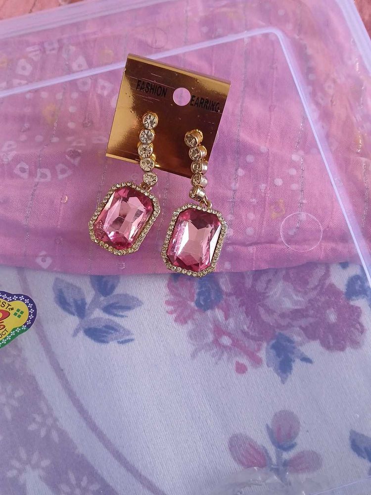 Pink Fashion Earrings