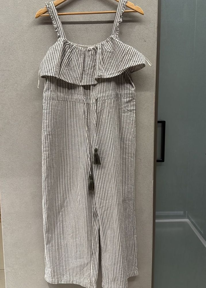 Striped Ruffle Jumpsuit