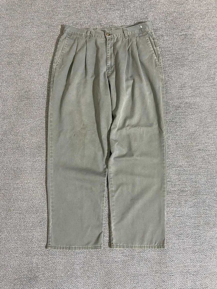 Olive Green Pleated Pants