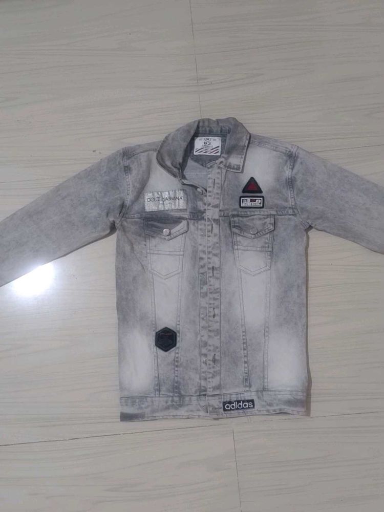 Stylish Gray Denim Jacket