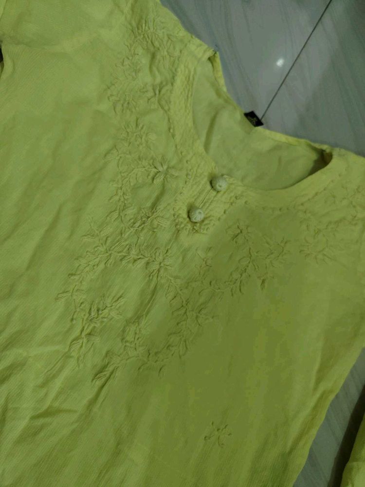 Embroidered Light Green Tunic