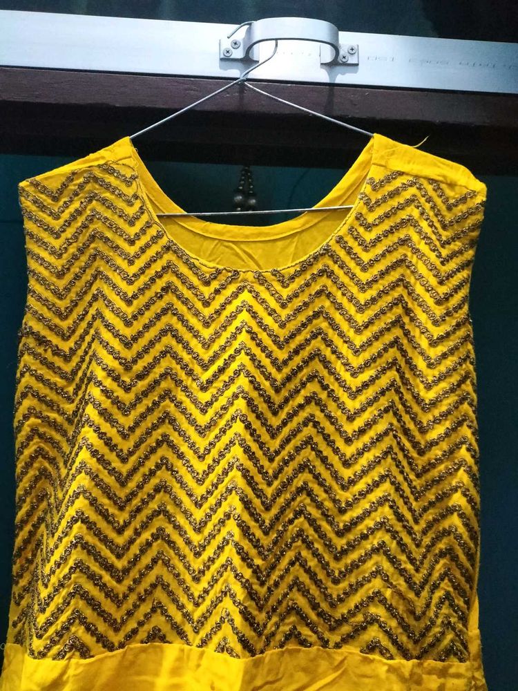 Yellow Layered Gown (One Piece)