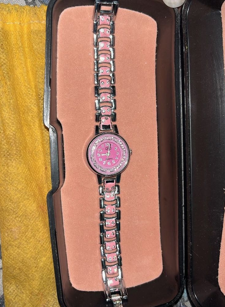 Pink &amp; Silver Women&#39;s Watch