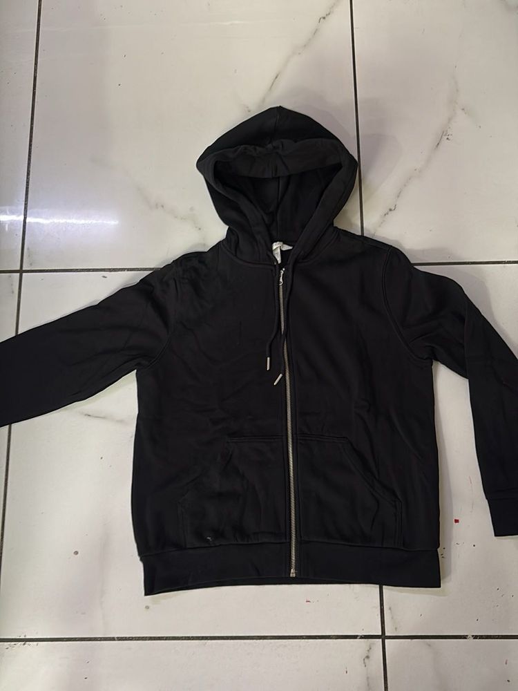Black Zip-Up Hoodie