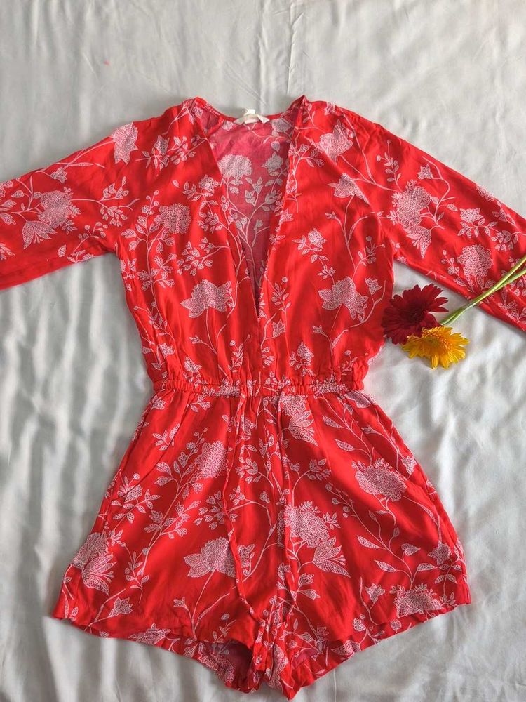 Floral Print Romper