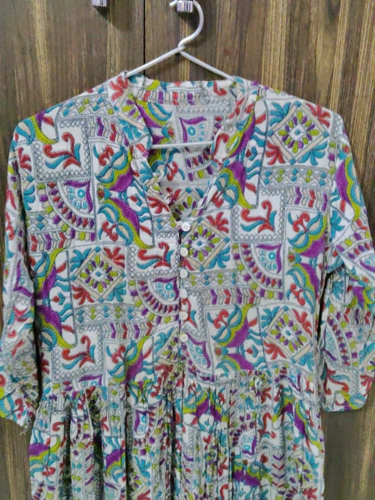 Colorful Print Dress