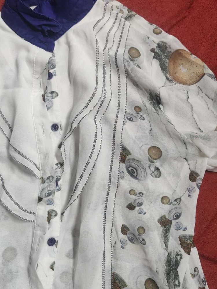 White N Purple Shirt