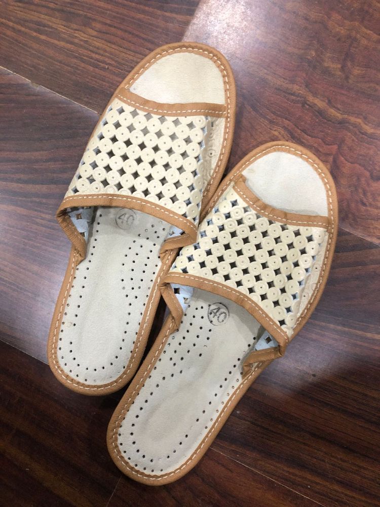 Comfortable Beige Slippers
