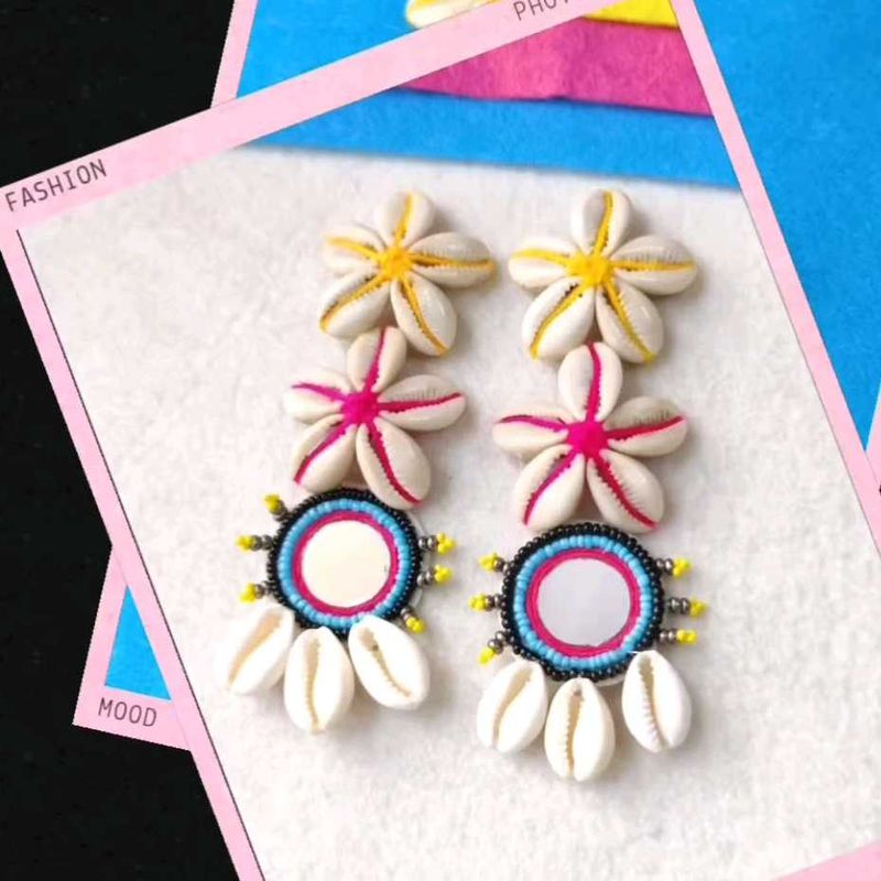 Seashell Flower Power Earrings