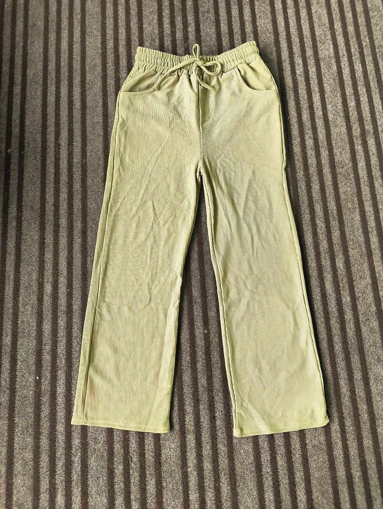 Ribbed Wide Leg Pants