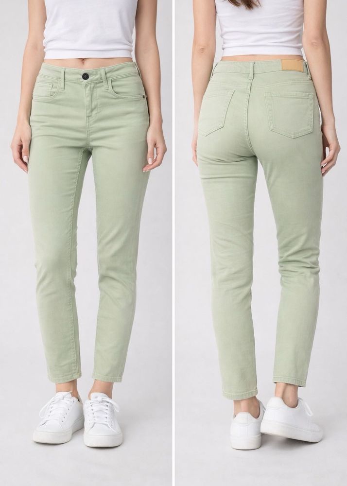 Light Green Slim Fit Jeans 👖 🪴