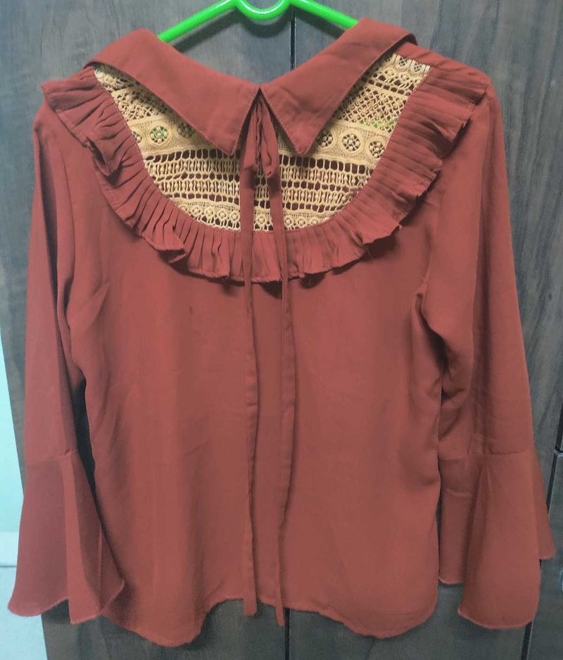 Ruffle Collar Top