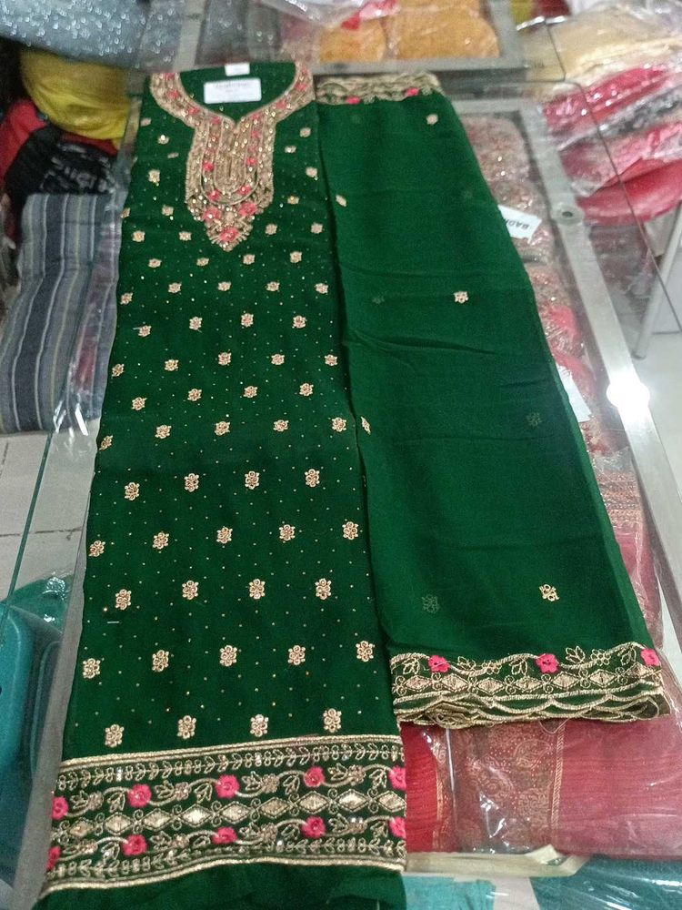 Emerald Green Embroidered Salwar Kameez