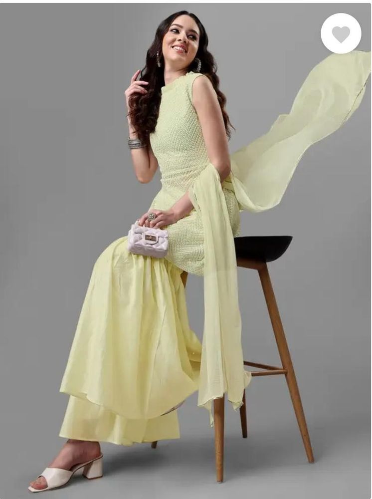 Green Sharara Suit Set