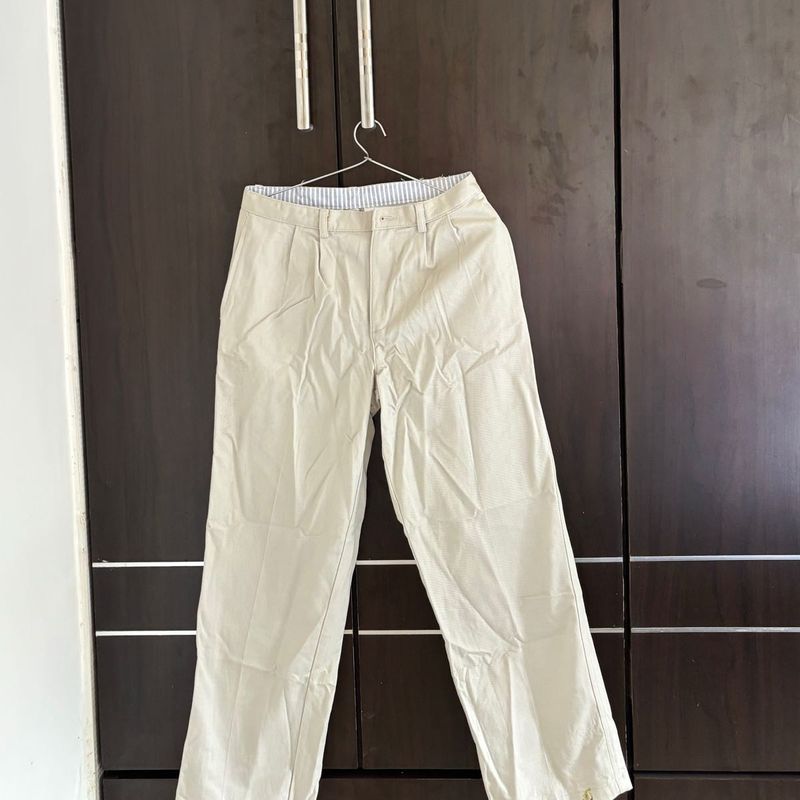 Beige Casual Pants