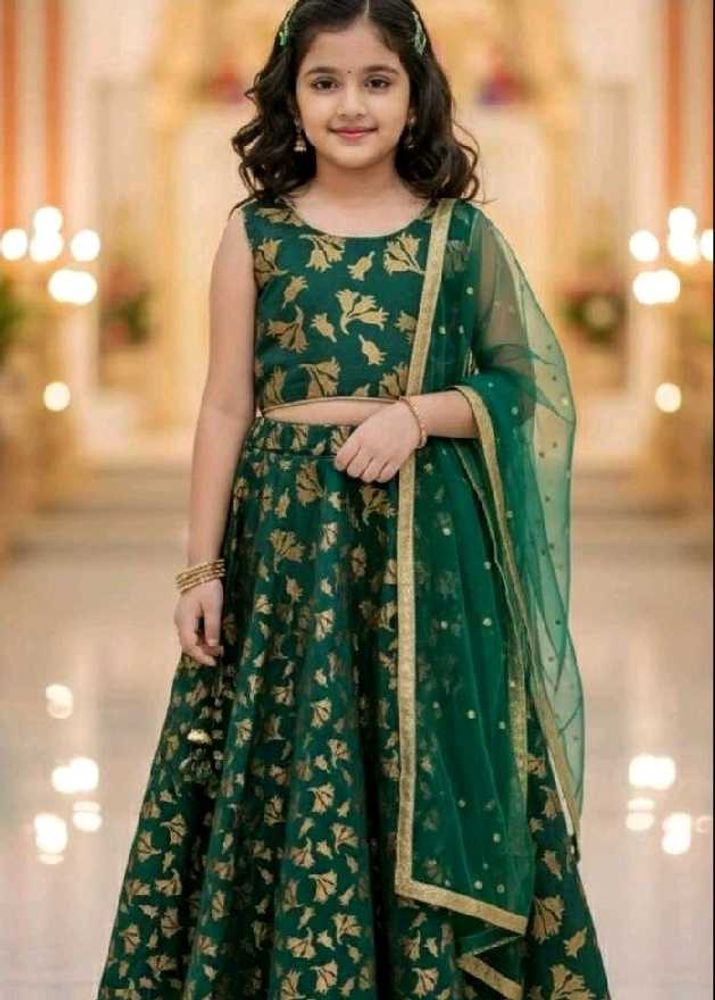 Free Delivery 🚚 Elegant Green Lehenga Choli Set