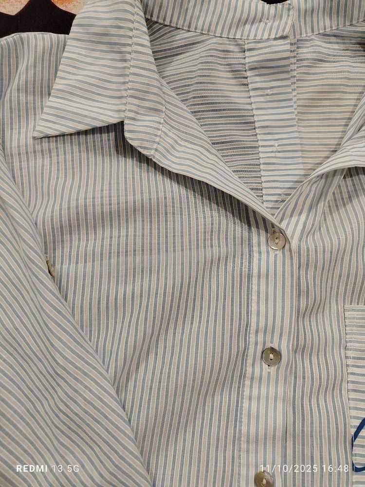 Striped Button-Down Shirt