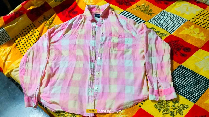 Women Check Shirt Light Colour