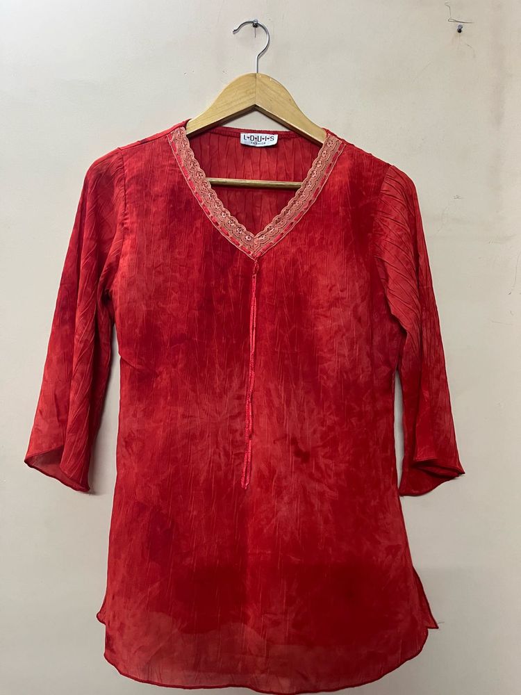Red Tunic Top