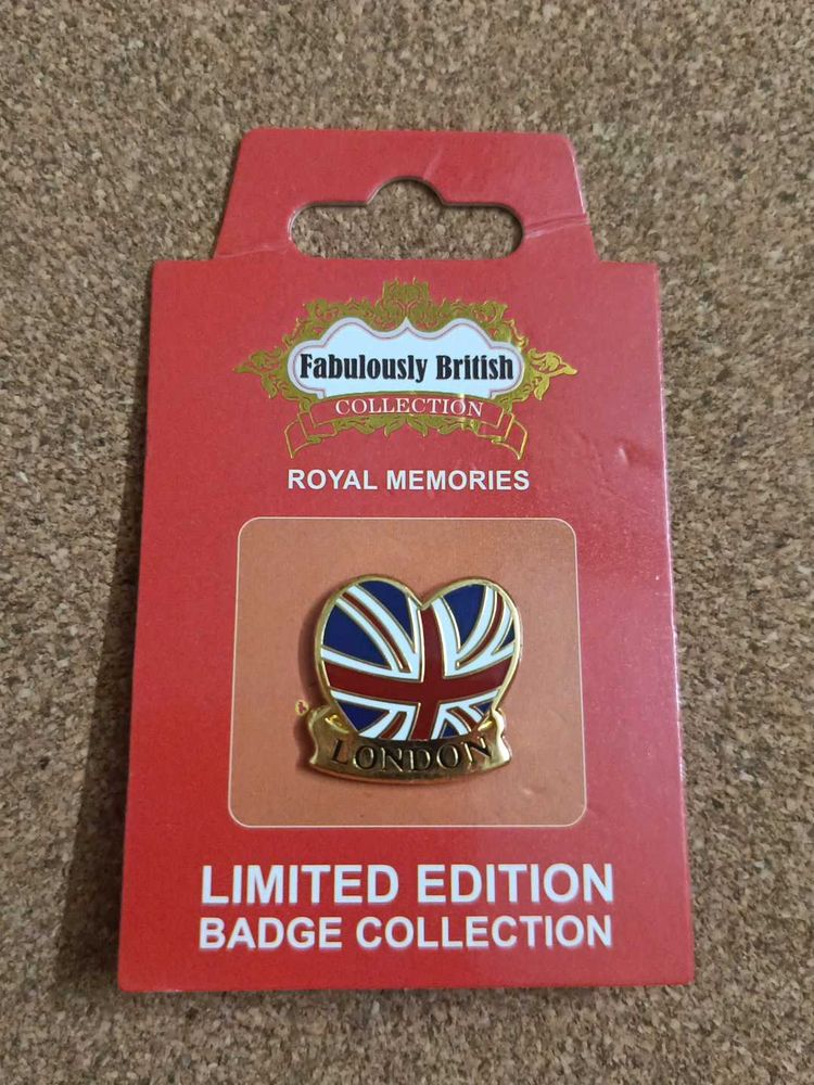 London Union Jack Heart Pin