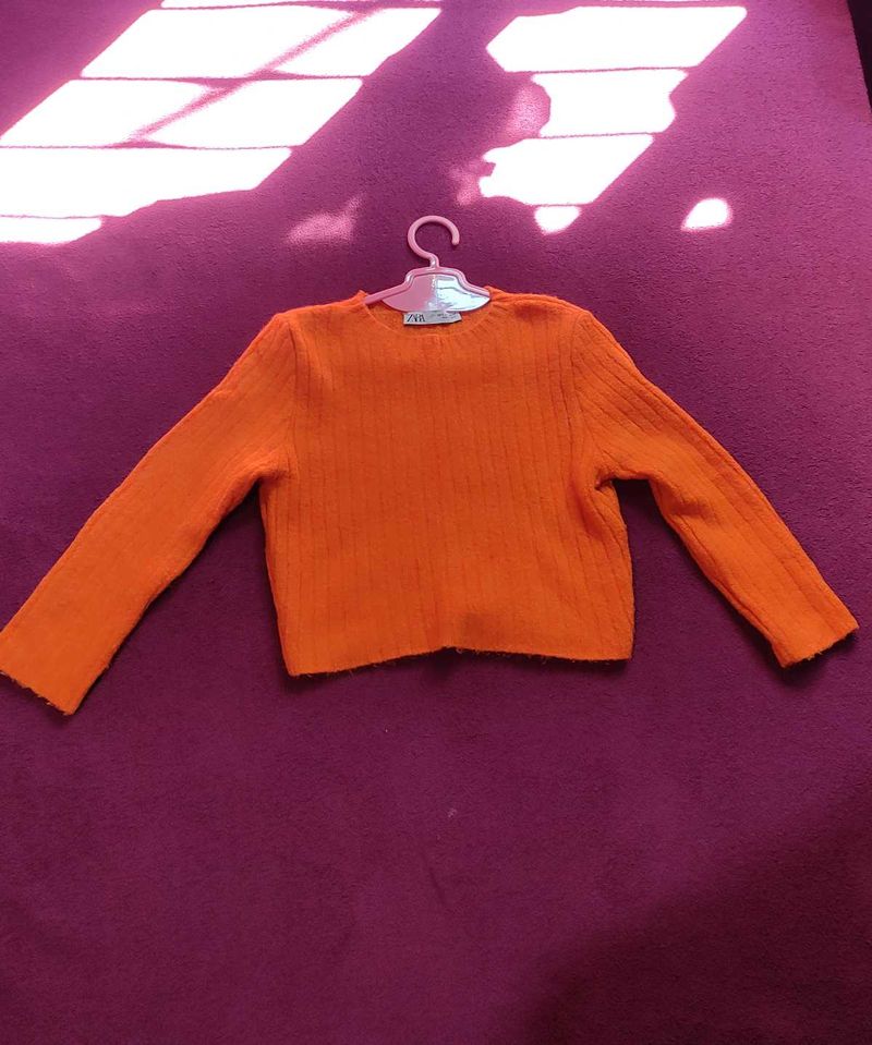 crop knitted sweater