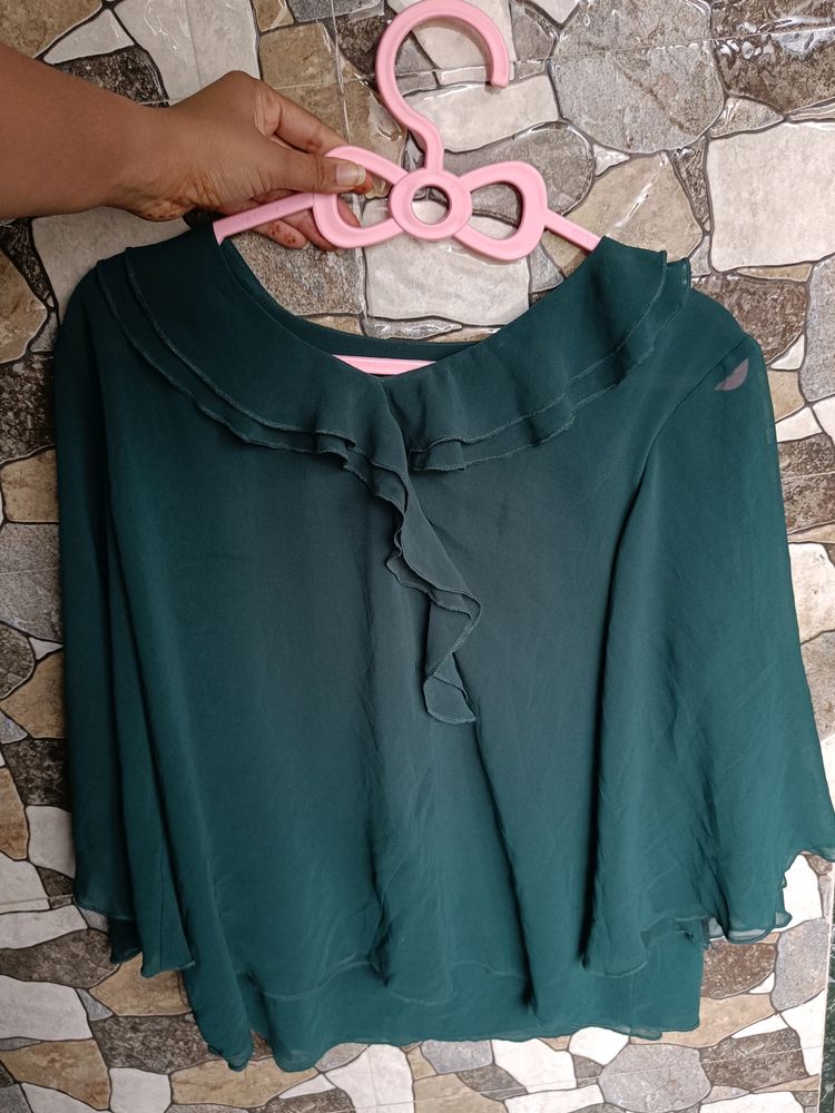 Green Formal Top For Women