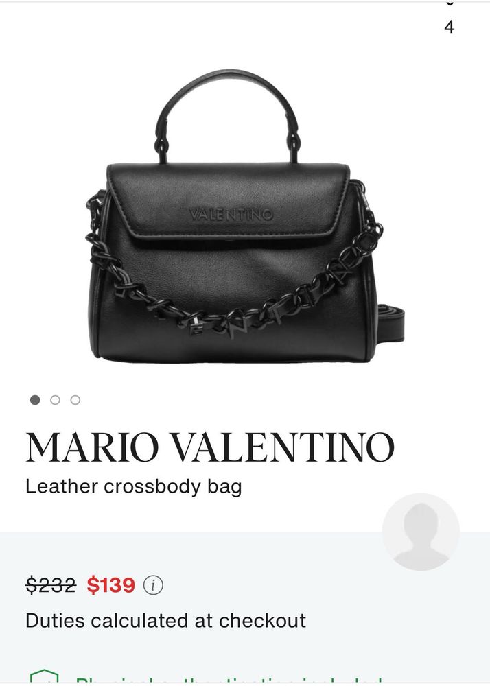 Mario Valentino Leather Crossbody Bag