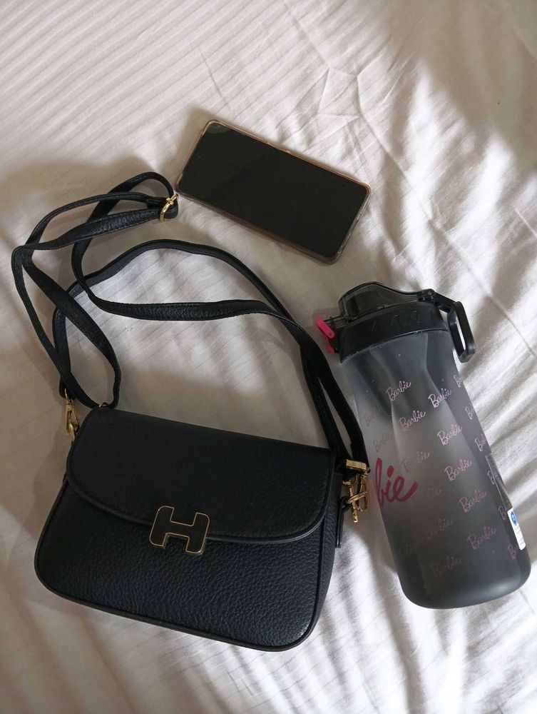Imported Black Crossbody Bag