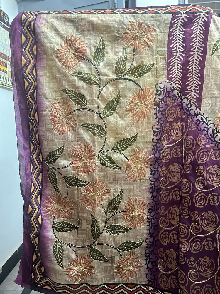 Raw Silk fancy saree