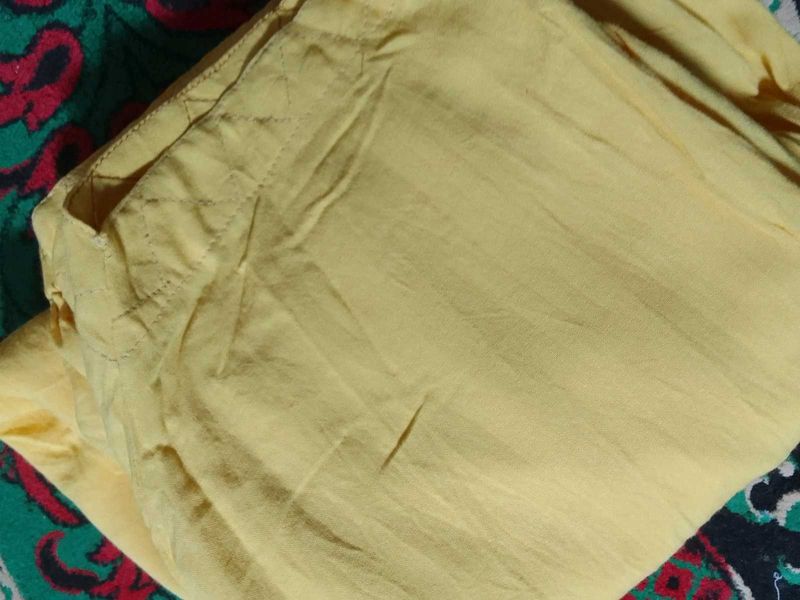 Bright Yellow Rayon Salwar Pants