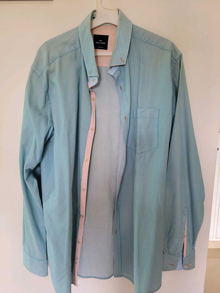 Blue striped formal shirt