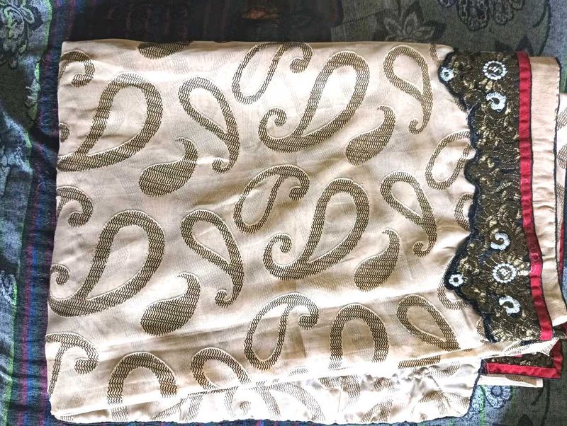 Combo Of One Silk Saree And  Netted Sare