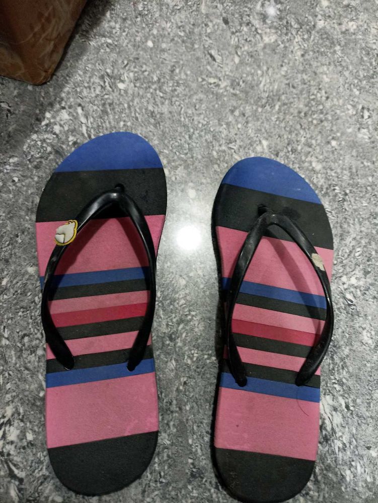 Striped Flip Flops