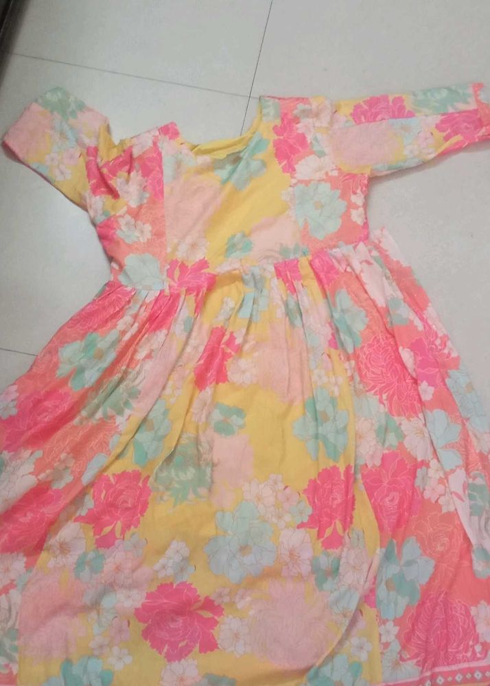 It&#39;s A line Long Kurti With ghera