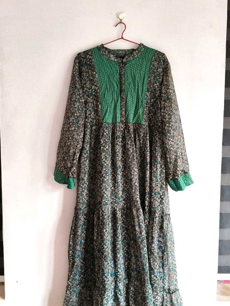 Dark Green Anarkali Full Length Kurti