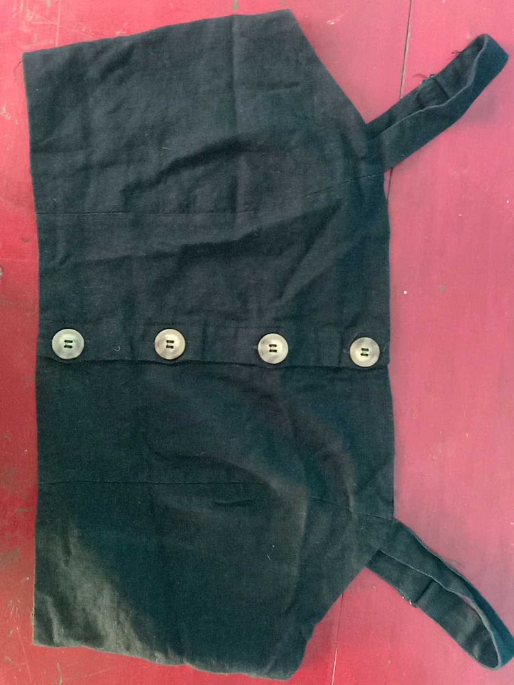 Cute Black Skirt with Buttons