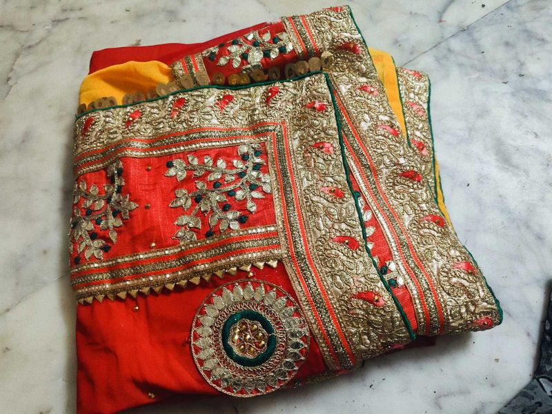 Patli Pallu Saree Very Beautiful combination Color