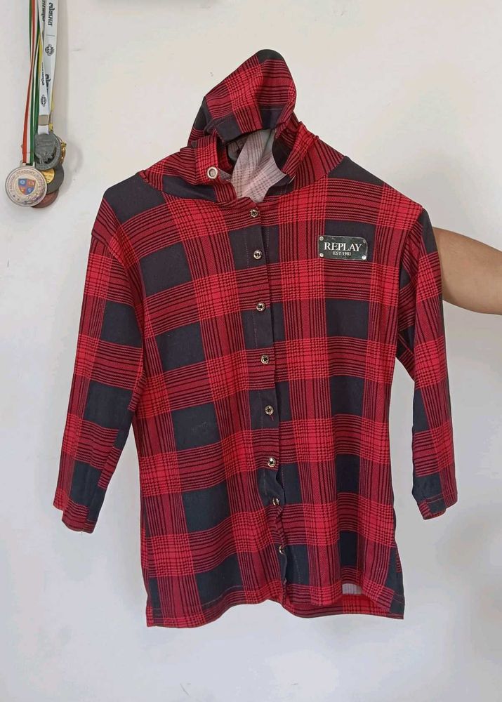 Red &amp; Black Plaid Shirt
